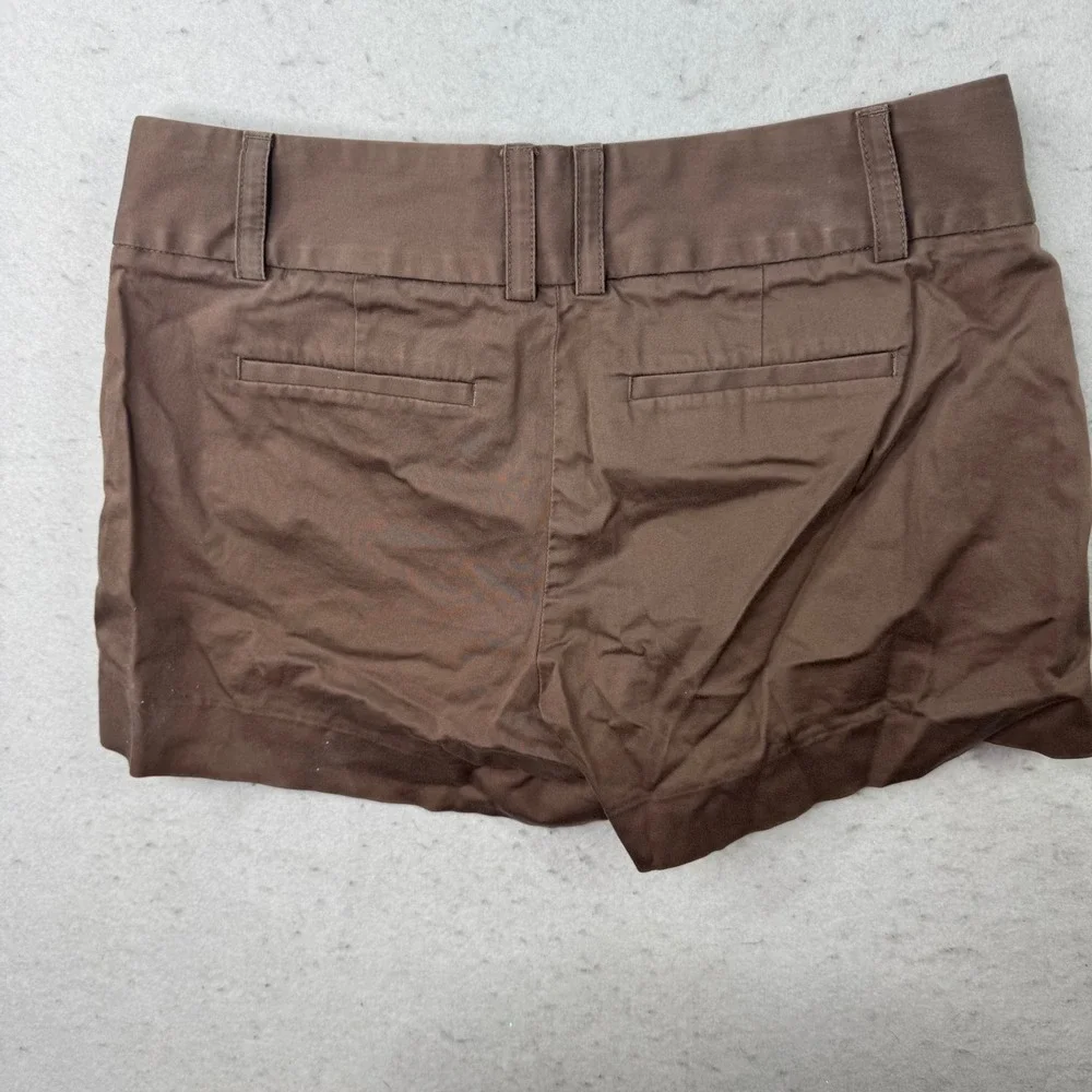 Banana Republic Martin Fit Shorts Women 4 Brown Cotton Chino Preppy Y2K Mallcore